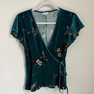 Love, Fire / Printed Tie Waist Top / Size M